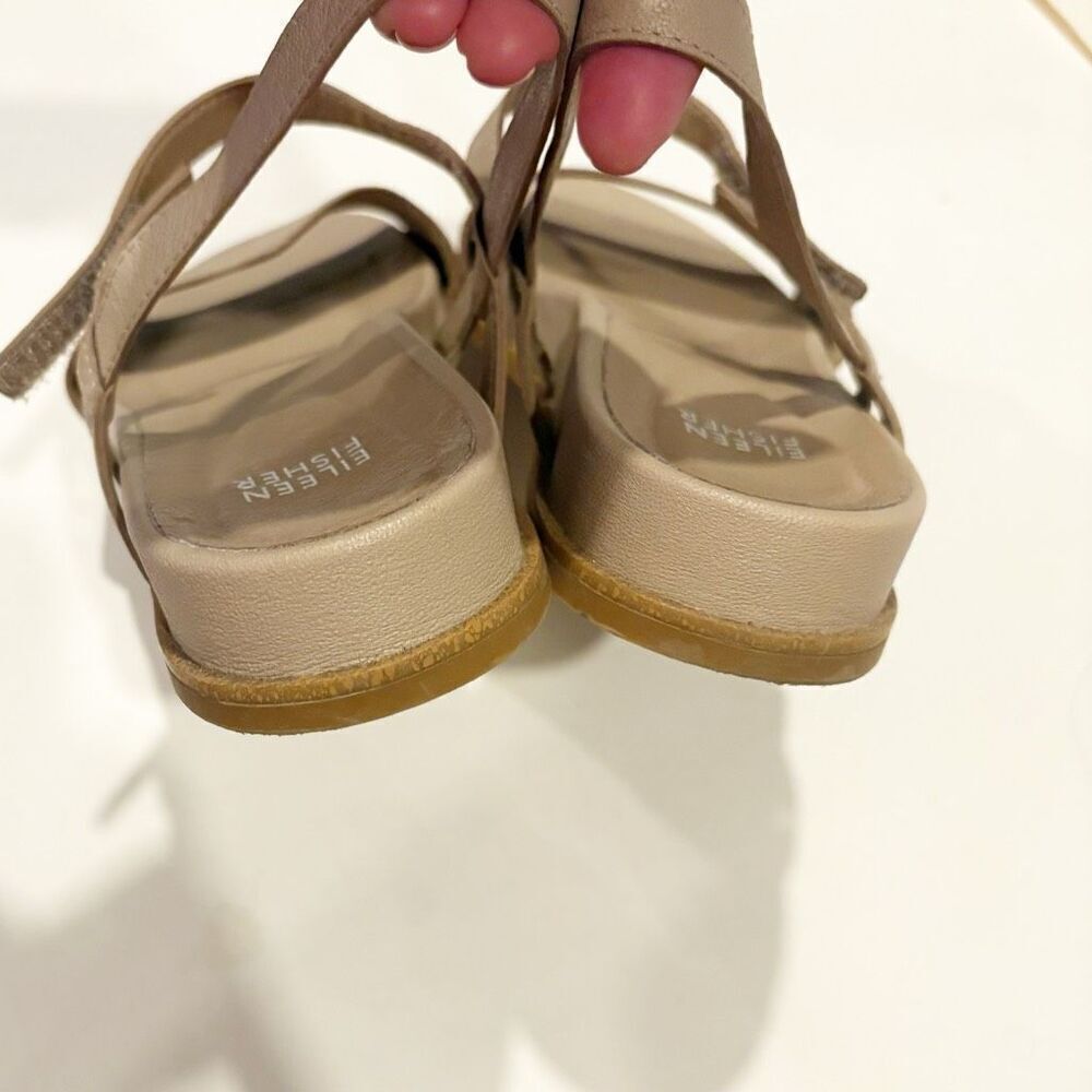 Eileen Fisher Demo Sandals Size 9 Nude Leather $148.00 - Picture 7 of 9
